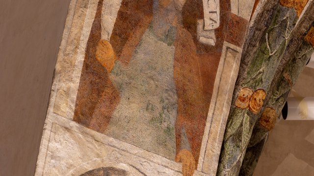 Variante e completamento restauro affreschi abside pieve tramonti di sotto